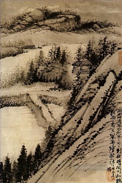 中国 Painting - 下尾はもう一つ上の階に移動 1690 年の古い中国人